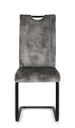 4x Sedia velluto grigio 42x56x102x48
