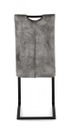 4x Sedia velluto grigio 42x56x102x48