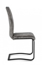 4x Sedia velluto grigio 42x56x102x48