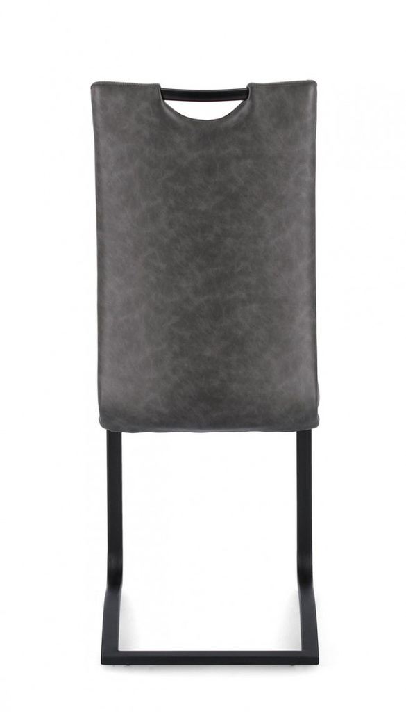 4x Sedia ecopelle antracite 42x56x102