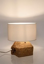 Lampada tavolo legno D.35x40h lumen bianco