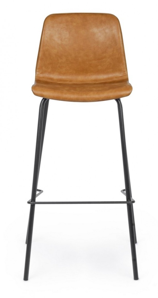 2x Sgabello bar cuoio vintage 39x44x103,5h