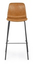 2x Sgabello bar cuoio vintage 39x44x103,5h