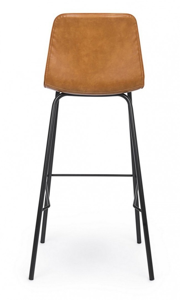 2x Sgabello bar cuoio vintage 39x44x103,5h