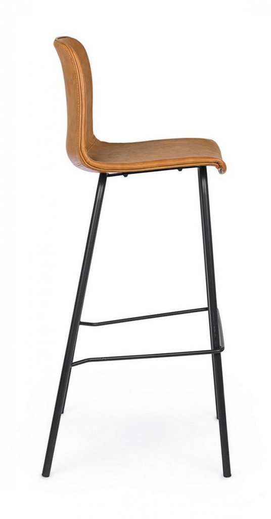 2x Sgabello bar cuoio vintage 39x44x103,5h