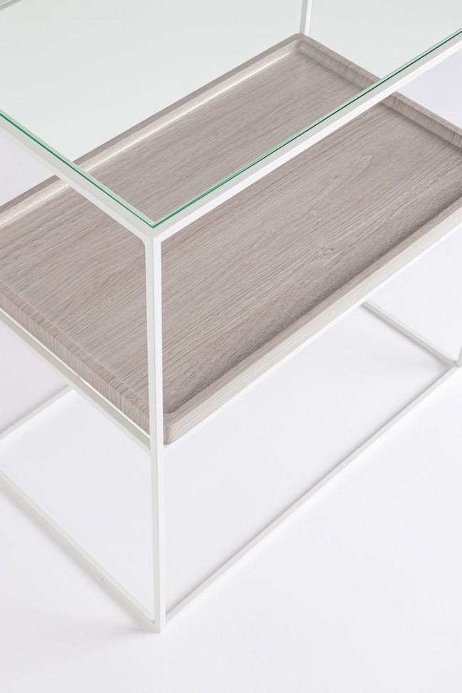 Mobiletto 2P in vetro 55x35x62.5