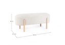 Panca dayla naturale 108x41.5x48 in boucle