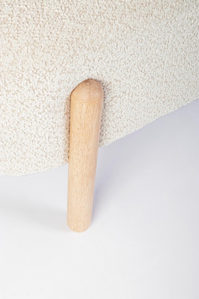 Panca dayla naturale 108x41.5x48 in boucle