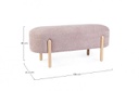Panca Dayla Rosa Antico 108x41.5x48