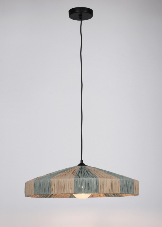 Lampadario naturale azzurro D.50x13h