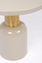Tavolino crema D.50.5 x 51h in acciaio