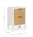 Cassettiera bianco-naturale 40x30x60