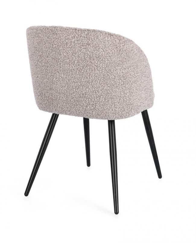 2x Sedia visone 53x57x81,5h in bouclé