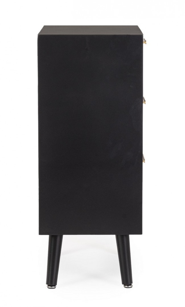 Cassettiera nera 45x30x73 in legno