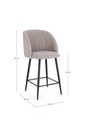 2x Sgabello cucina nero/visone 53x59x97
