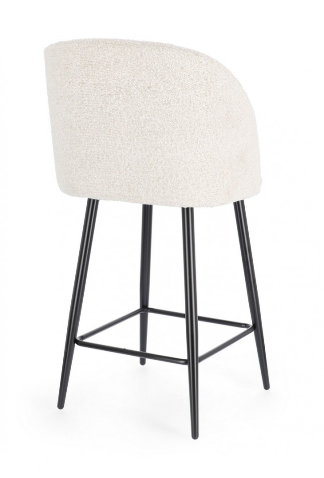 2x Sgabello cucina nero/avorio 53x59x97