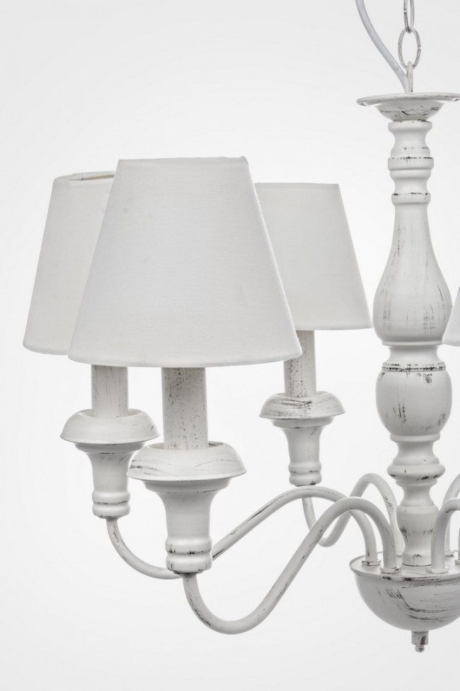 Lampadario 6 luci bianco D.62x44.5h