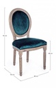 2x Sedia velluto 48x46x96h
