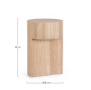 Tavolino naturale D.38 x 58h in legno