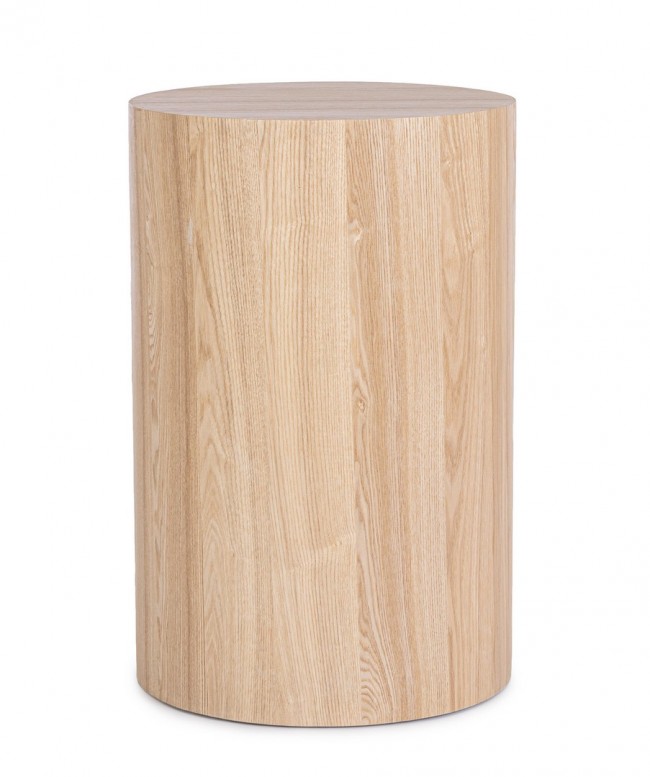 Tavolino naturale D.38 x 58h in legno