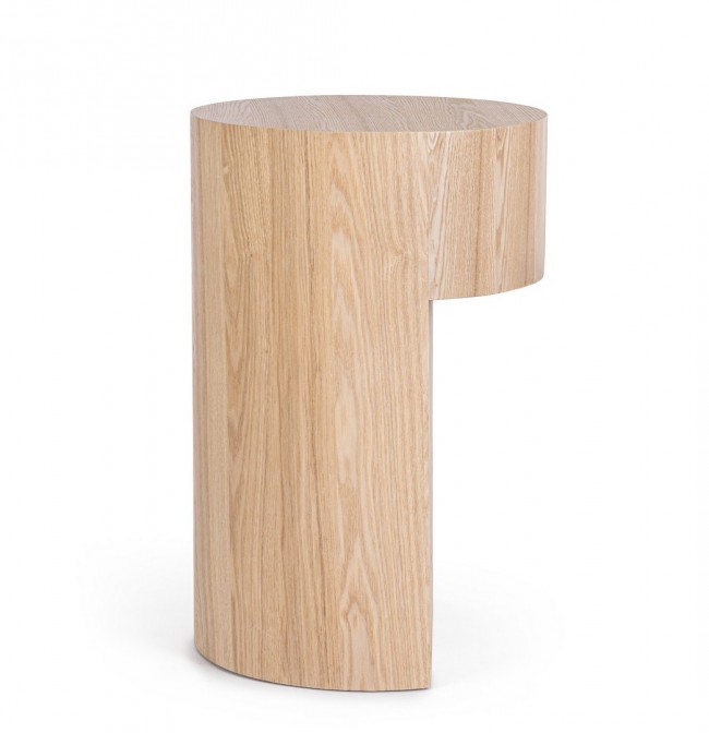 Tavolino naturale D.38 x 58h in legno