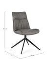 2x Sedia grigia ecopelle 50x64x86x49