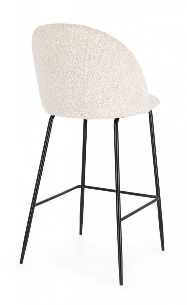 2x Sgabello bar nero/avorio 51x55x105h