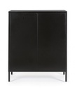 Credenza nera in acciaio 40x80x101,5h
