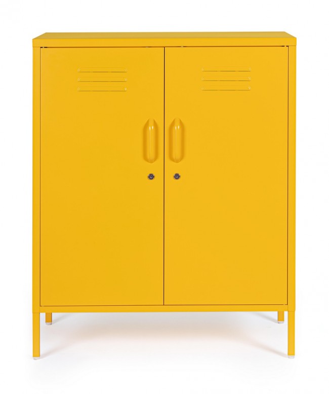 Credenza gialla 40x80x101,5h in acciaio