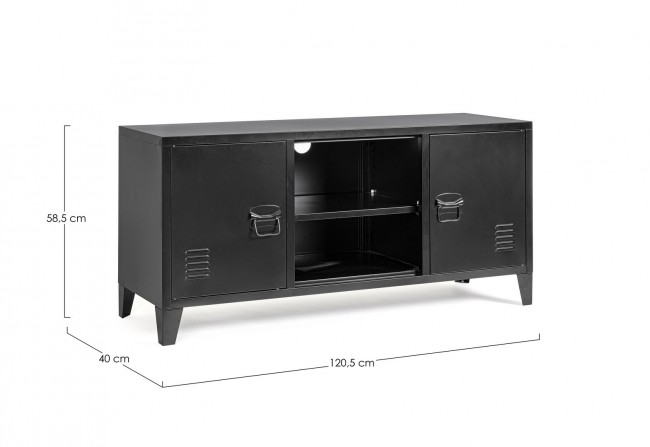 Porta TV mobile 40x120,5x58,5h in acciaio