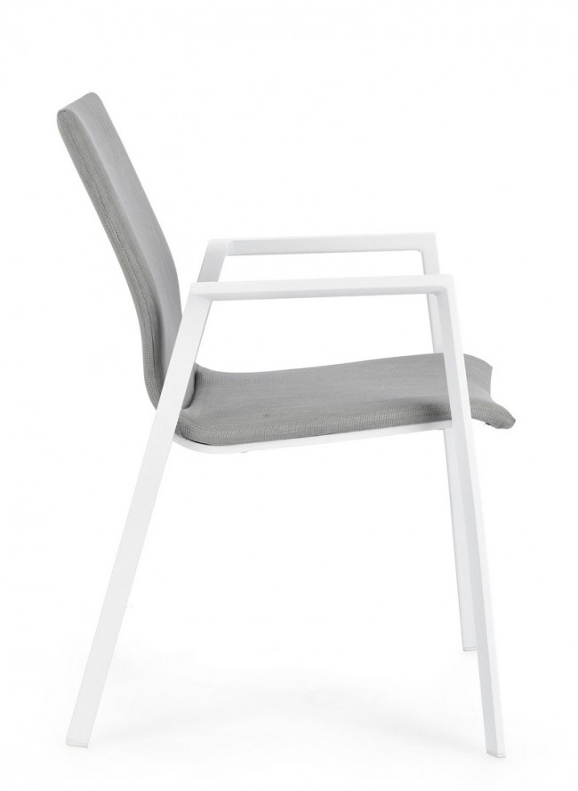 4x Sedia in alluminio 55.5x60x83 cm