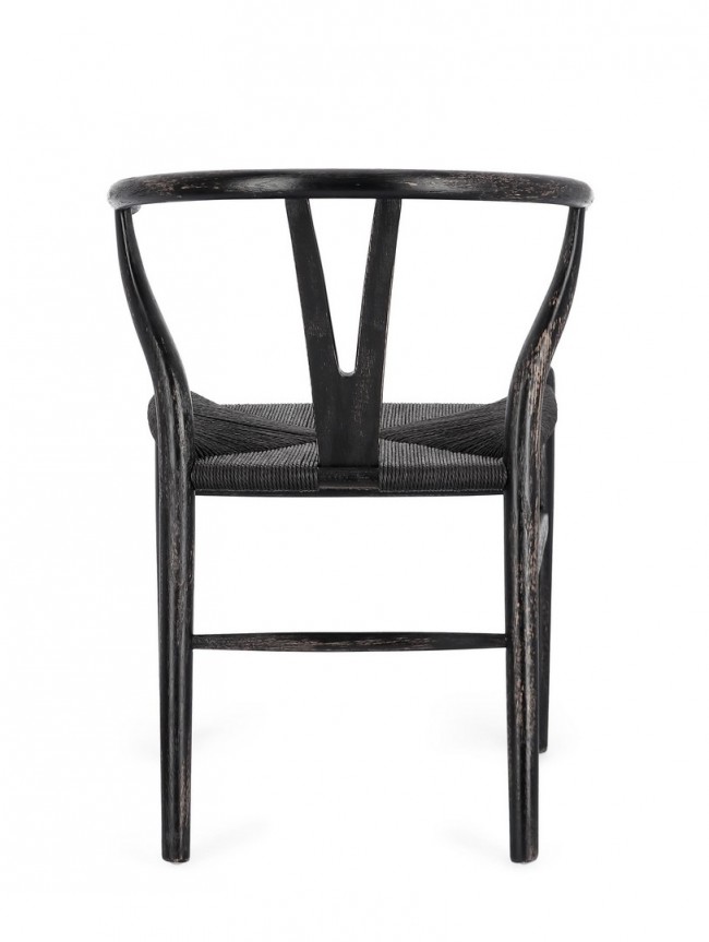 2x Sedia artemia nero 50x49.5x77h in legno
