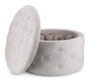Pouf grigio D.70 x 40 h in tessuto