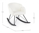Poltrona dondolo bianca 86x62x72