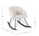 Poltrona dondolo 86x62x72 in bouclé
