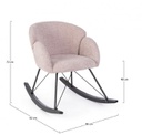 Poltrona dondolo rosa antico 86x62x72
