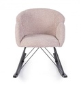 Poltrona dondolo rosa antico 86x62x72