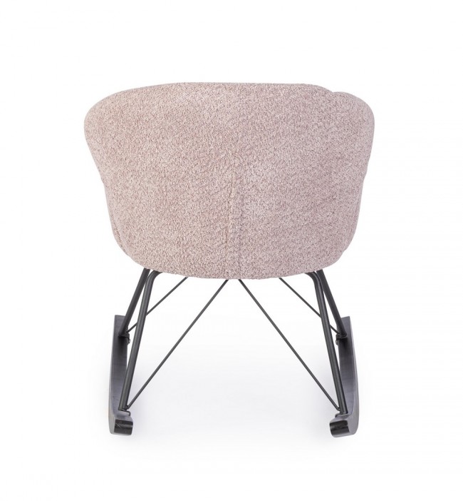 Poltrona dondolo rosa antico 86x62x72