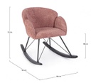 Poltrona dondolo 86x62x72 in bouclé