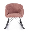 Poltrona dondolo 86x62x72 in bouclé