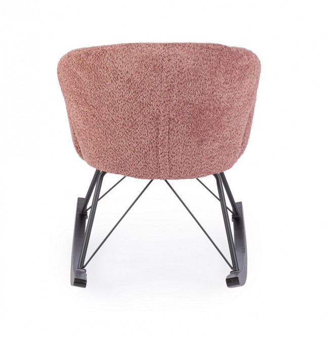 Poltrona dondolo 86x62x72 in bouclé