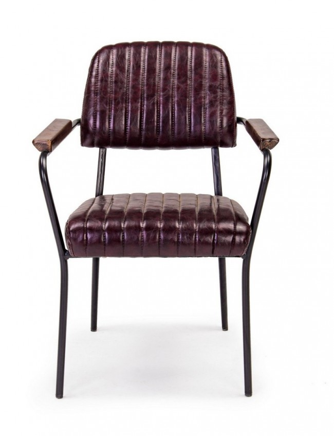 2x Sedia vintage bordeaux 60x63x81 cm