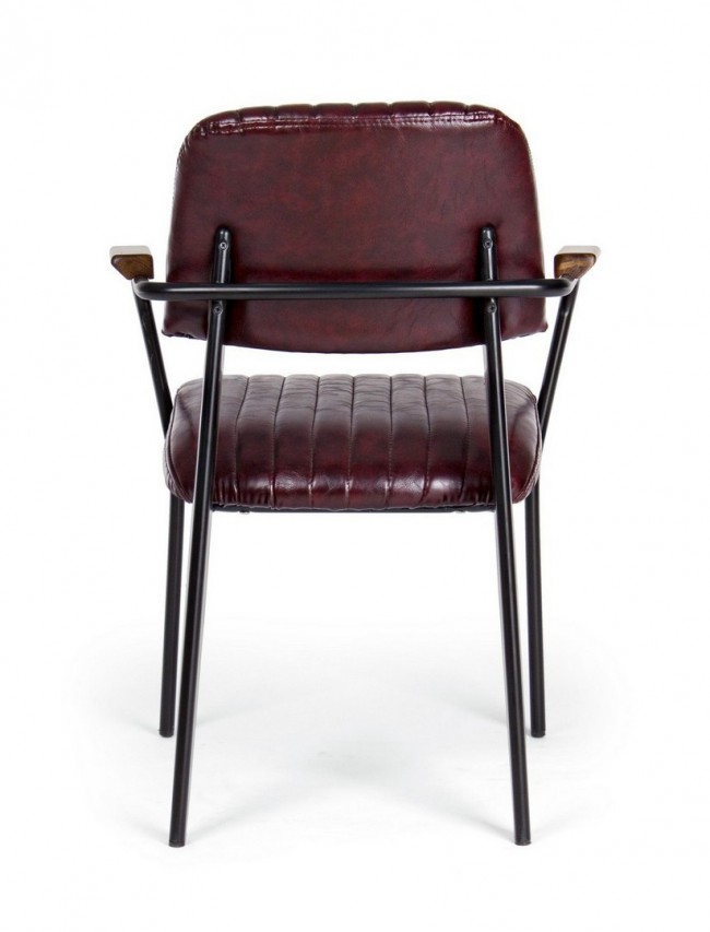 2x Sedia vintage bordeaux 60x63x81 cm