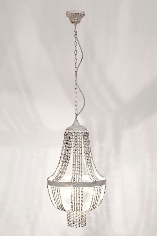Lampadario corona 3 luci D.35x61h in metallo