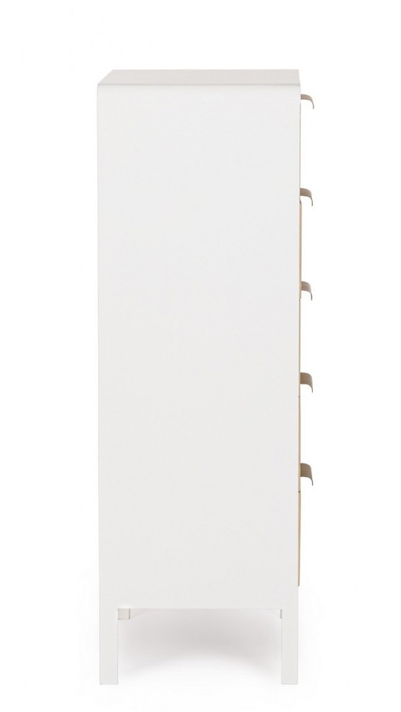 Cassettiera bianco-naturale 40x30x92 cm