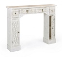 Cornice per camino decor spark bianco 115x23x95h