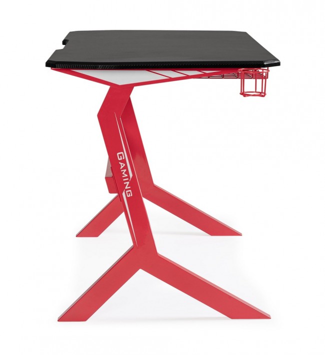 Scrivania gaming rossa e nera 118x65x76