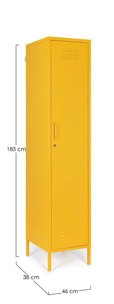 Armadio giallo 46x38x185 h in acciaio