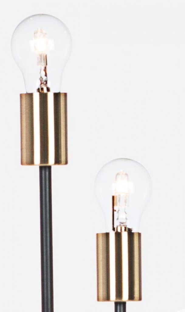 Piantana fiaccola 34x30x155h nero 5 luci