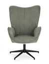 Poltrona in tessuto verde 69x72x106